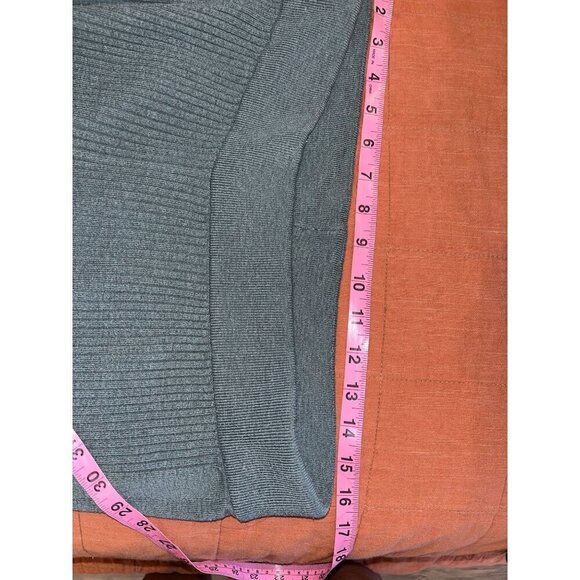 AERIE Womens Ribbed Knit Wide-Leg Pants XL Green - Picture 6 of 8